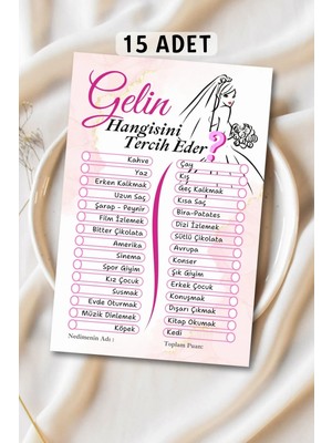 Metranya Gelin Hangisini Tercih Eder? 15 Adet Bekarlığa Veda Partisi Oyun Kartı Bride To Be Nedime Soru Kartı