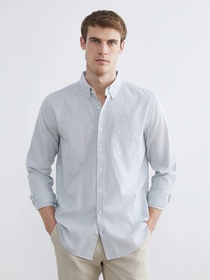 Lc Waikiki Yeni Sezon Regular Fit Çizgili Erkek Gömlek