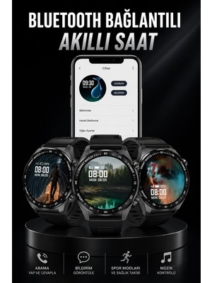 YF Tekstil Ambalaj Akıllı Saat Gps ve Nfc Özelliği Sesli Görüşme Dokunmstik Ekran - YFTA165092-5143