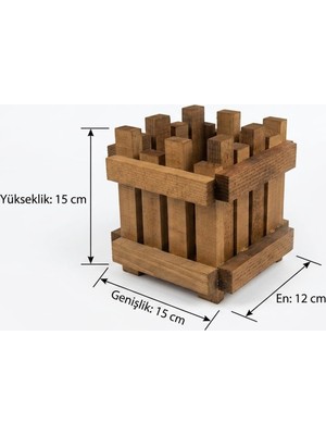 Green Efficiency Emprenyeli Doğal Ahşap Çok Amaçlı Saksılık-Organizer