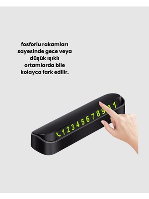 Fantastik Store Fosforlu Araç Içi Park Numaratörü – Gece Görünümlü Şık Çözüm - Lisinya