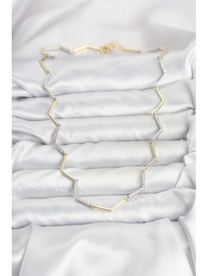 Fantastik Store Vıp Seri Zikzak Model Kadın Kolye - Lisinya