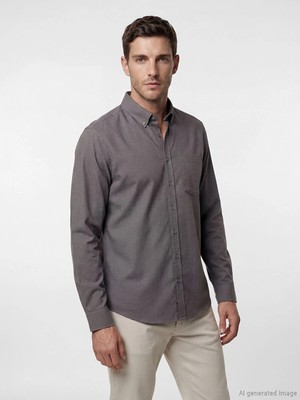 Lc Waikiki Yeni Sezon Regular Fit Keten Görünümlü Erkek Gömlek