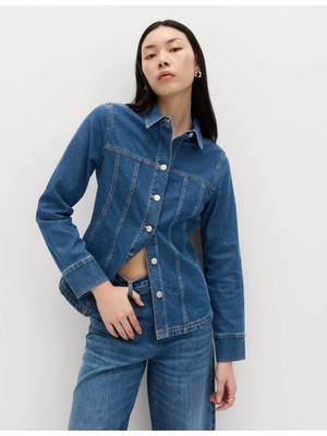 Marks & Spencer Pamuklu Denim Gömlek