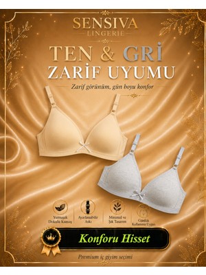 Sensiva Lingerie 2 ' Li Alıştırma Sütyeni Balen Telsiz Soft Bra -Ilk Sütyenim 2 ' Li Paket