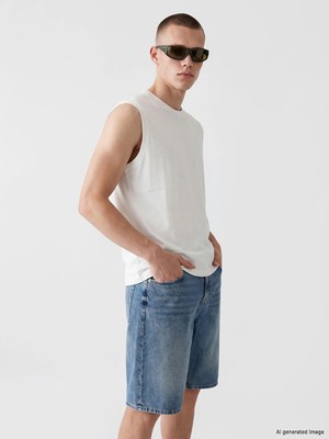 Lc Waikiki Yeni Sezon Regular Fit Bisiklet Yaka Kolsuz Erkek Tişört
