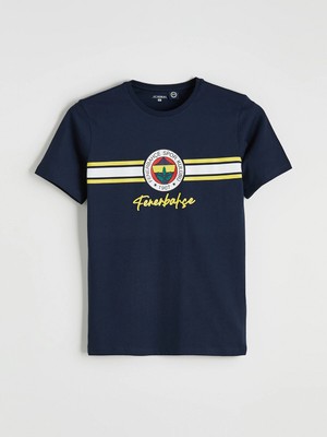 Lc Waikiki Yeni Sezon Bisiklet Yaka Fenerbahçe Baskılı Erkek Pijama Üst