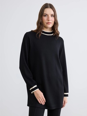 Lc Waikiki Yeni Sezon Dik Yaka Soft Touch Kadın Sweatshirt Tunik