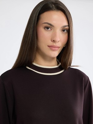 Lc Waikiki Yeni Sezon Dik Yaka Soft Touch Kadın Sweatshirt Tunik