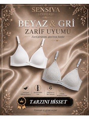 Sensiva Lingerie 2 ' Li Alıştırma Sütyeni Balen Telsiz Soft Bra -Ilk Sütyenim 2 ' Li Paket