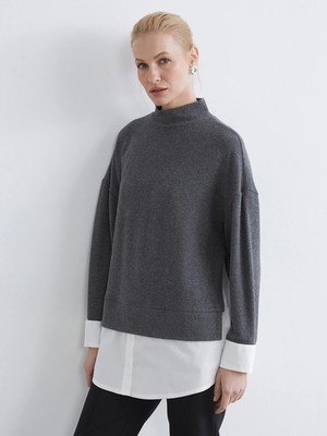Lc Waikiki Yeni Sezon Soft Touch Oversize Kadın Sweatshirt Tunik