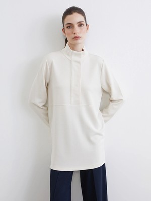 Lc Waikiki Yeni Sezon Dik Yaka Soft Touch Kadın Sweatshirt Tunik