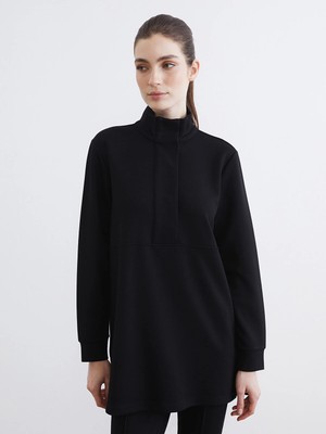 Lc Waikiki Yeni Sezon Dik Yaka Soft Touch Kadın Sweatshirt Tunik