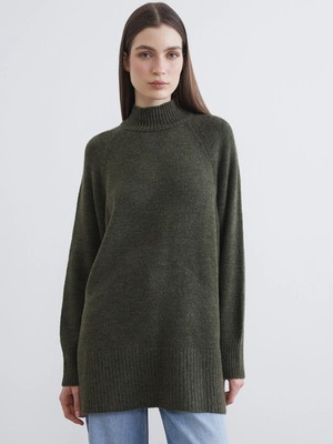 Lc Waikiki Yeni Sezon Balıkçı Yaka Oversize Kadın Triko Tunik
