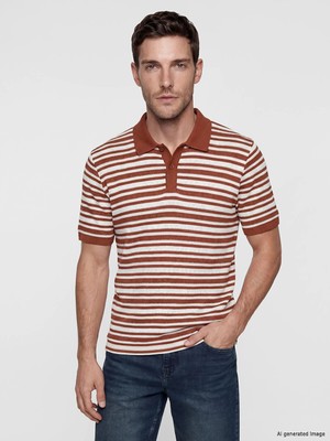 Lc Waikiki Yeni Sezon Polo Yaka Çizgili Erkek Tişört