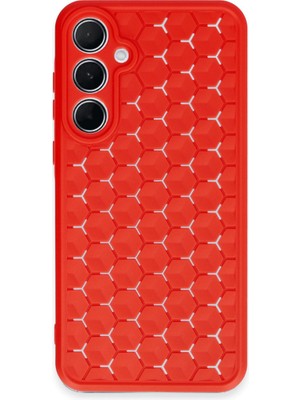 Fırsatkolik Galaxy A35 5g Kılıf Petek Silikon Kapak - Kırmızı