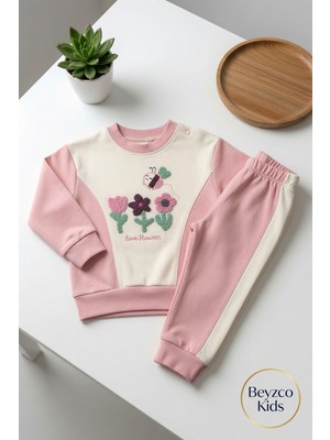Beyzco Kids Kız Bebek Lale Arılı Alt Üst Takım