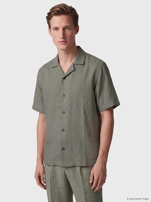 Lc Waikiki Yeni Sezon Loose Fit %100 Keten Erkek Gömlek