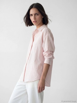 Lc Waikiki Yeni Sezon Çizgili Oversize Kadın Gömlek