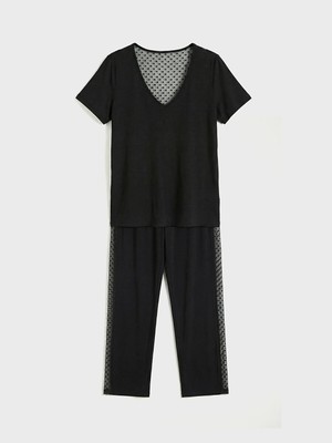 Lc Waikiki Yeni Sezon V Yaka Puantiyeli Kadın Pijama Takım