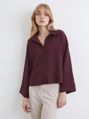 Lc Waikiki Yeni Sezon Çizgili Oversize Kadın Gömlek
