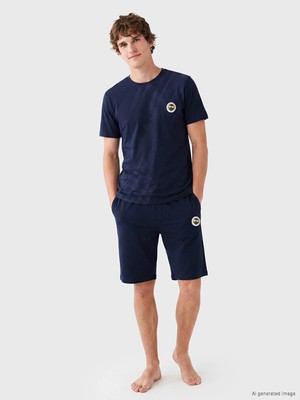Lc Waikiki Yeni Sezon Fenerbahçe Baskılı Erkek Şortlu Pijama Takımı