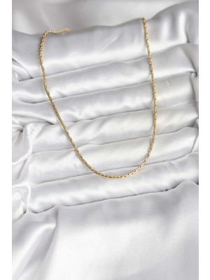 Akıllı Bayi 14K Gold Renk Kaplama Ince Zincir Model cm Kadın Kolye