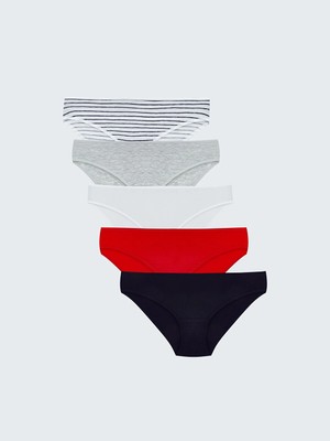 Lc Waikiki Yeni Sezon Çizgili Bikini Külot 5'li