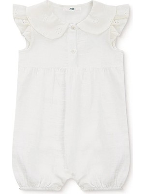 Mothercare Kız Bebek Kısa Tulum Çiçek Baskılı Çıtçıtlı Bebe Yaka Atlet Lastikli