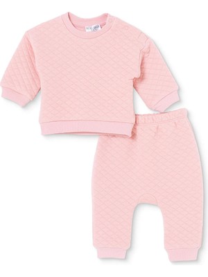 Hellobaby Kız Bebek Sweatshirt-Alt Çıtçıtlı Bisiklet Yaka Long Sleeve Patiksiz