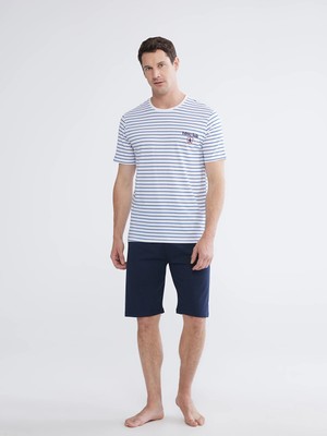 Lc Waikiki Yeni Sezon Standart Kalıp Çizgili Erkek Pijama Takımı