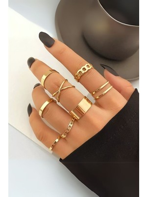 Fantastik Store Ayarlanabilir 10LU Yüzük Seti Kaliteli