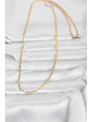 Fantastik Store cm 14K Gold Renk Dolgun Zincir Model 60 cm Kadın Kolye - Lisinya