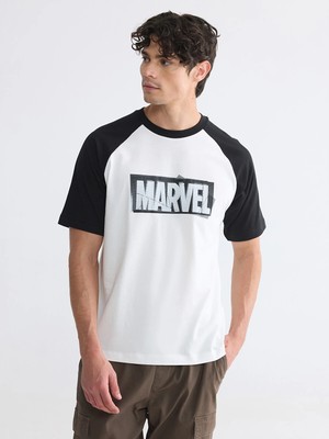Lc Waikiki Yeni Sezon Bisiklet Yaka Marvel Baskılı Erkek Tişört