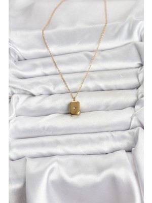 Fantastik Store 316L Çelik Zincir Gold Renk Minimal Kutup Yıldızı Model Kadın Kolye - Lisinya