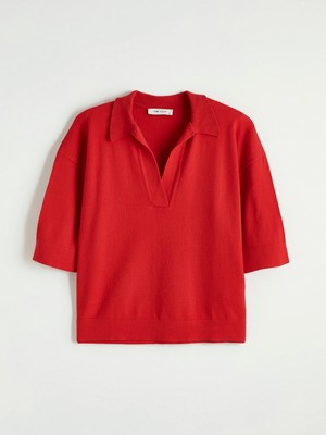Lc Waikiki Yeni Sezon Polo Yaka Oversize Kadın Triko Kazak