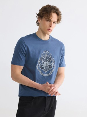 Lc Waikiki Yeni Sezon Bisiklet Yaka Harry Potter Baskılı Erkek Tişört