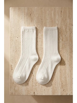 Bony Socks Çocuk 2 li Paket Soket Çorap Beyaz