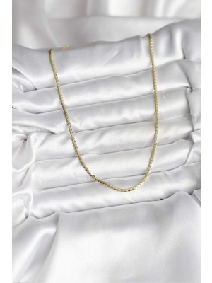 Fantastik Store 14K Gold Renk Kaplama Ezme Zincir Model cm Kadın Kolye - Lisinya
