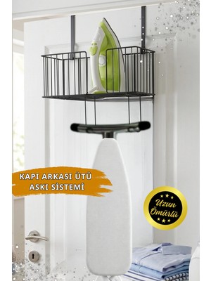 Premini Pratik ve Şık Kapı Arkası Ütü Askısı, Düzenli Kullanım Kolaylığı Sağlar