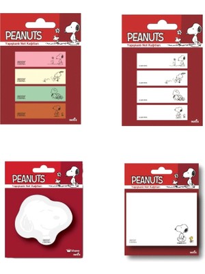Snoopy Desenli (4  Farklı Model Yapışkanlı Not Kağıtları)