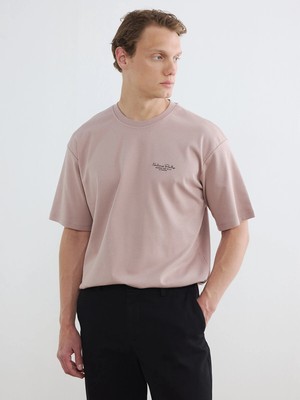 Lc Waikiki Yeni Sezon Loose Fit Bisiklet Yaka Baskılı Erkek Tişört