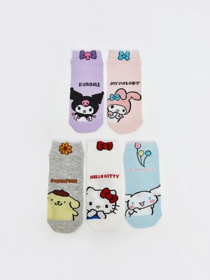 Lc Waikiki Yeni Sezon Hello Kitty Desenli Kız Çocuk Patik Çorap 5'li