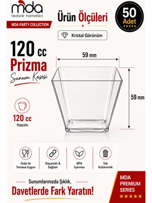 Smartpack 120 cc Prizma Sunum Kasesi 50 Adet