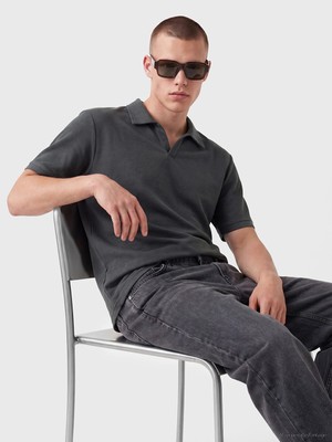 Lc Waikiki Yeni Sezon Polo Yaka Havlu Kumaş Erkek Tişört