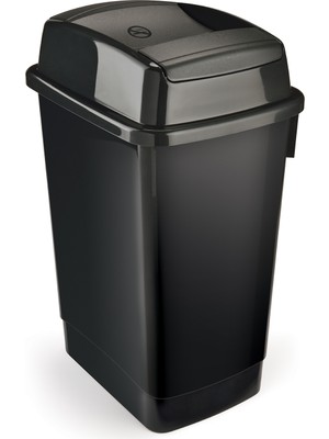 Melkan Home Banyo Çöp Kovası 27 Litre Çift Taraf Itme Kapaklı Çöp Kovası Atık Kutusu Cafe Otel Çöp Kovası