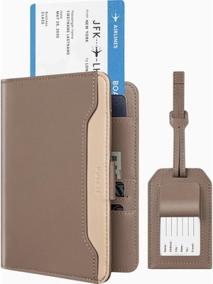 Vulkit Rfıd Korumalı Vegan Deri Unisex Pasaport Cüzdanı