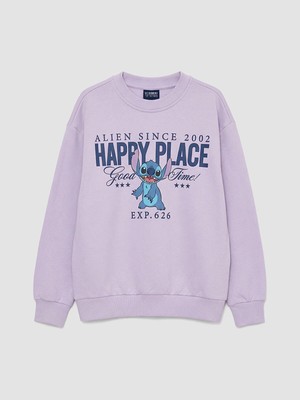 Lc Waikiki Yeni Sezon Stitch Baskılı Kız Çocuk Kalın Sweatshirt