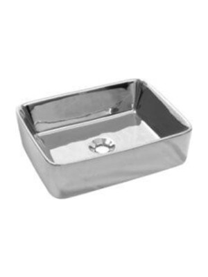 Newarc Silver Köşeli Krom Tezgah Üstü Lavabo 5011CR