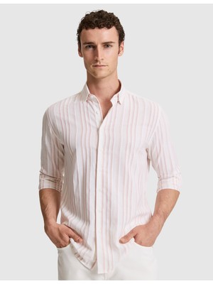 Pierre Cardin Erkek Somon Regular Fit Uzun Kollu Gömlek 50320955-VR047